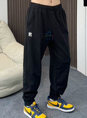 25秋季新款MLB长裤男女NY小标刺绣束脚卫裤休闲运动裤3APTB0154