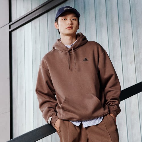 阿迪达斯男女款LABELHOODIE卫衣
