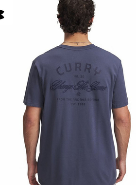 25新款UA安德玛男子短袖库里CURRY高克重篮球圆领运动T恤1390405