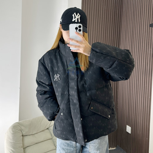 MLB暗纹钻石老花保暖运动羽绒服