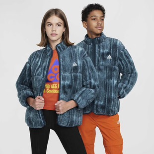 NIKE耐克大童外套时尚 百搭防风毛绒舒适保暖立领休闲运动服FZ5410