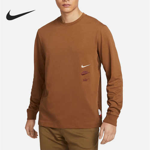 NIKE耐克男运动休闲圆领长袖T恤