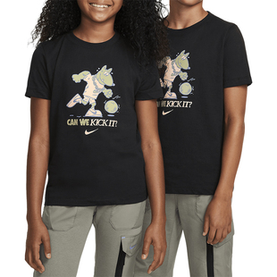 NIKE耐克男女童2025夏季新款健身运动休闲圆领短袖透气T恤FZ5156