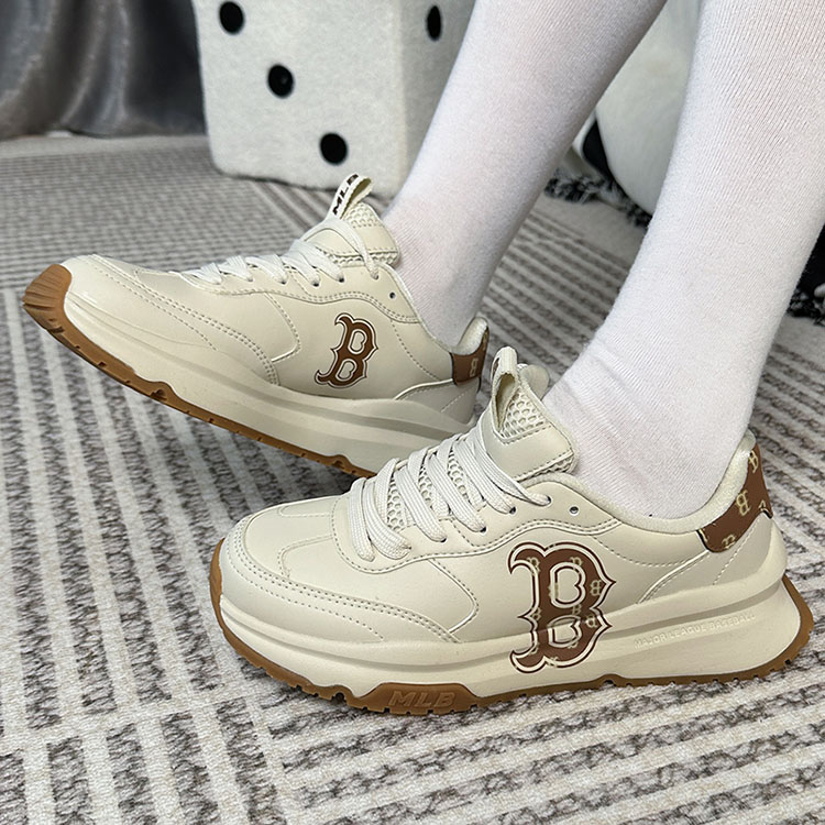 MLB男女轻便厚底增高休闲鞋