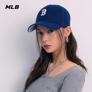 24新款MLB情侣棒球帽男女NY经典刺绣硬顶运动休闲鸭舌帽3ACPB094N
