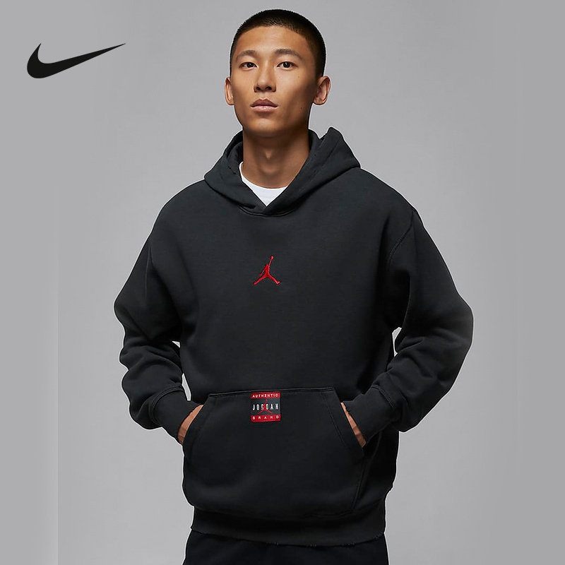 秋冬款Nike耐克男子加绒卫衣Jordan连帽保暖休闲运动套头衫HV5046