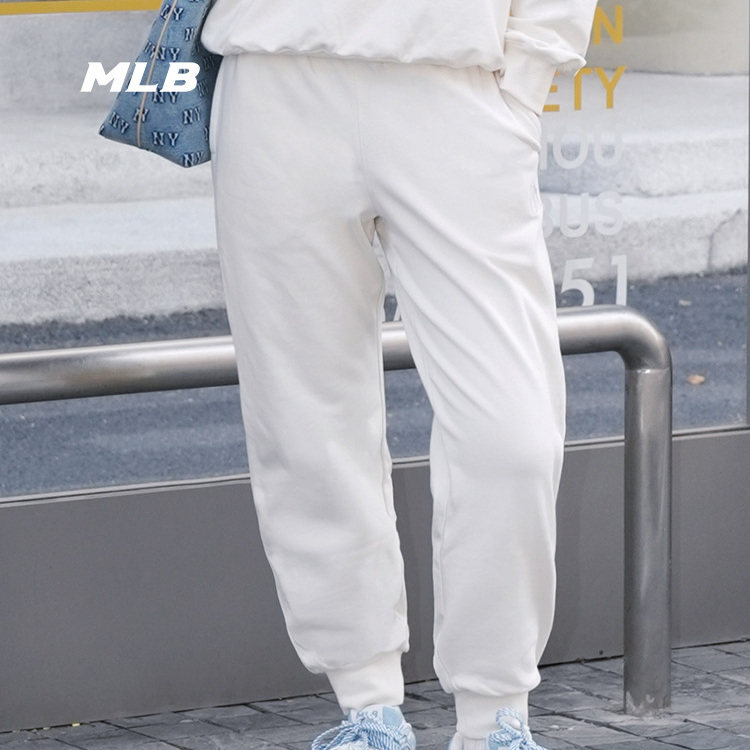 MLB男女26新款刺绣小标舒适松紧百搭束脚休闲运动长裤3APTB0161