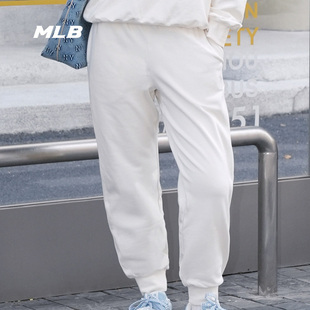 MLB男女26新款刺绣小标舒适松紧百搭束脚休闲运动长裤3APTB0161