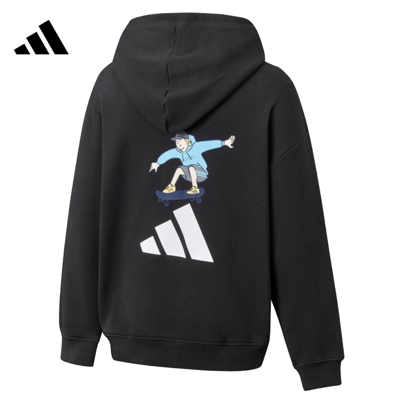阿迪达斯男子运动卫衣连帽套头衫