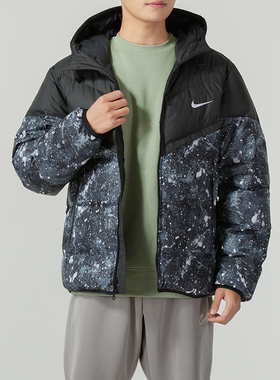 Nike耐克羽绒服男子WINDRUNNER风行者系列防风拒水连帽夹克HQ4184