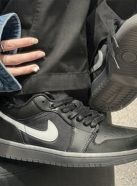 Jordan耐克乔丹AJ1板鞋男子25春季新款反光银低帮运动鞋HV5968