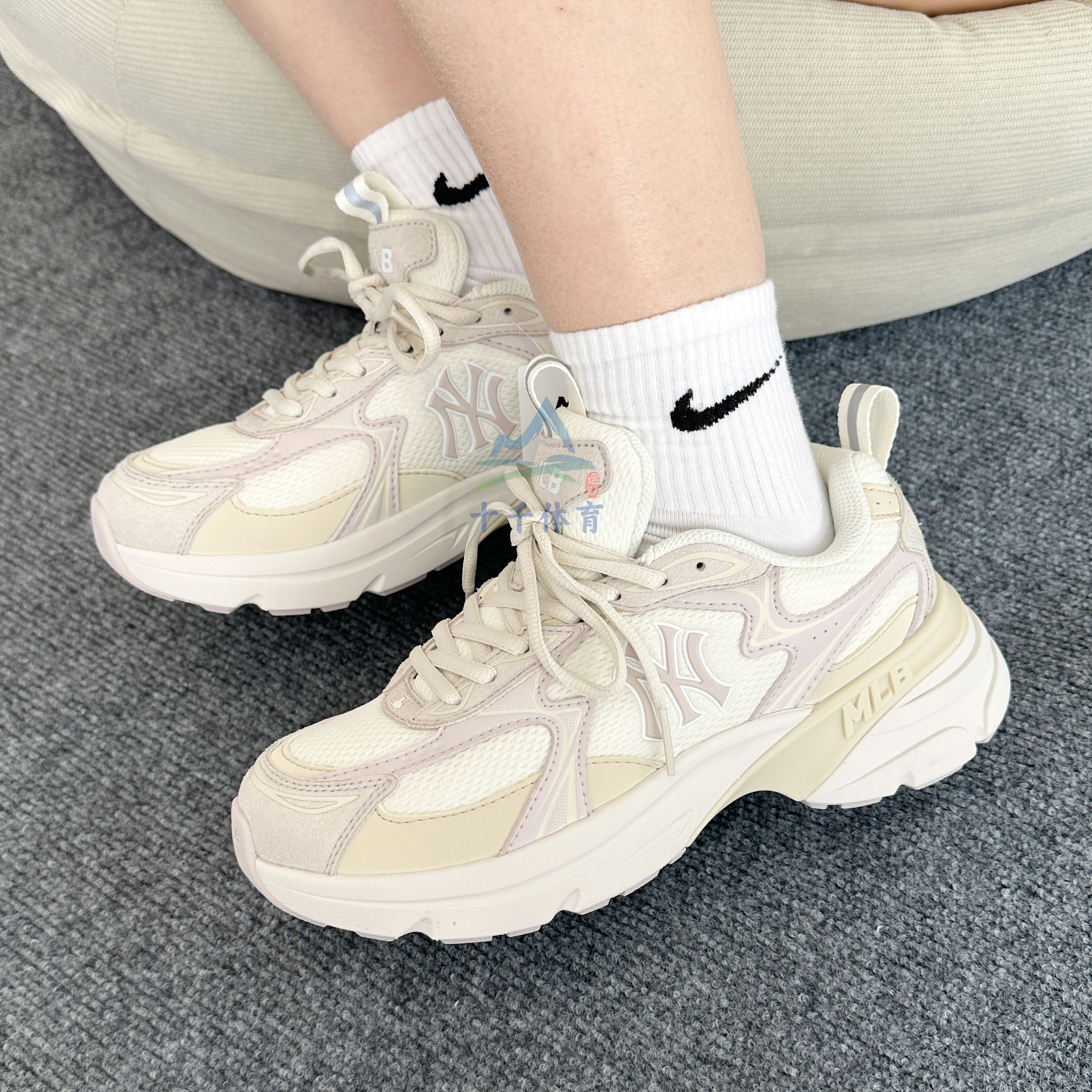 MLB老爹鞋男女NY厚底增高运动鞋