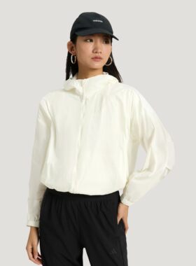 阿迪达斯女子26年春防晒UPF50+凉感连帽早春薄外套KS2863/KS2861