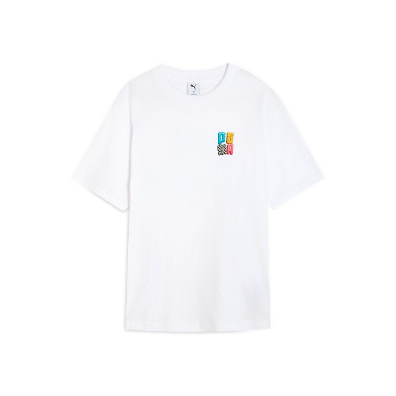 2025夏PUMA彪马纯棉宽松白色休闲短袖T恤男印花运动上衣 633093