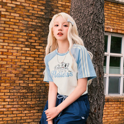 阿迪达斯三叶草女迪士尼短袖T恤