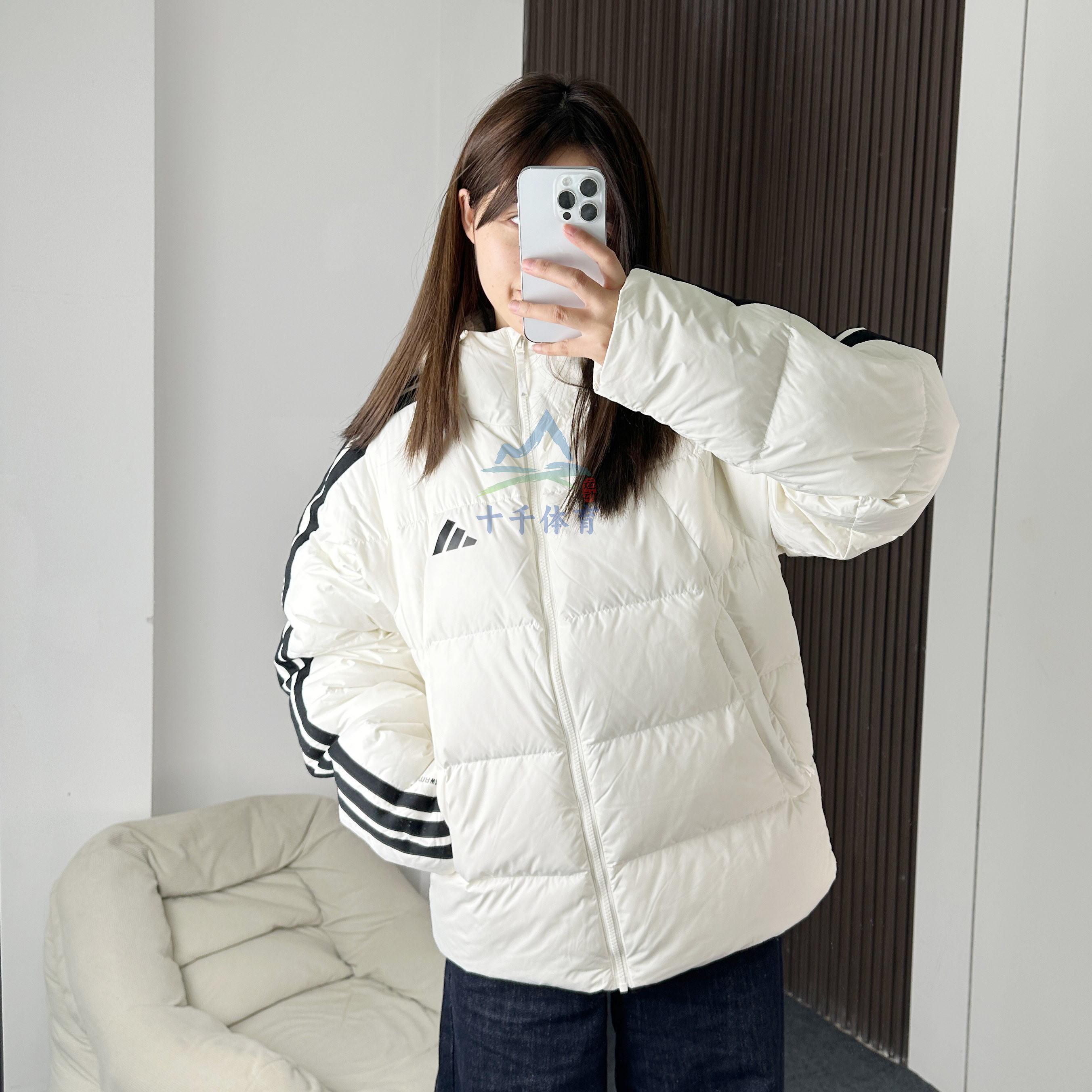 阿迪达斯男子运动保暖连帽羽绒服