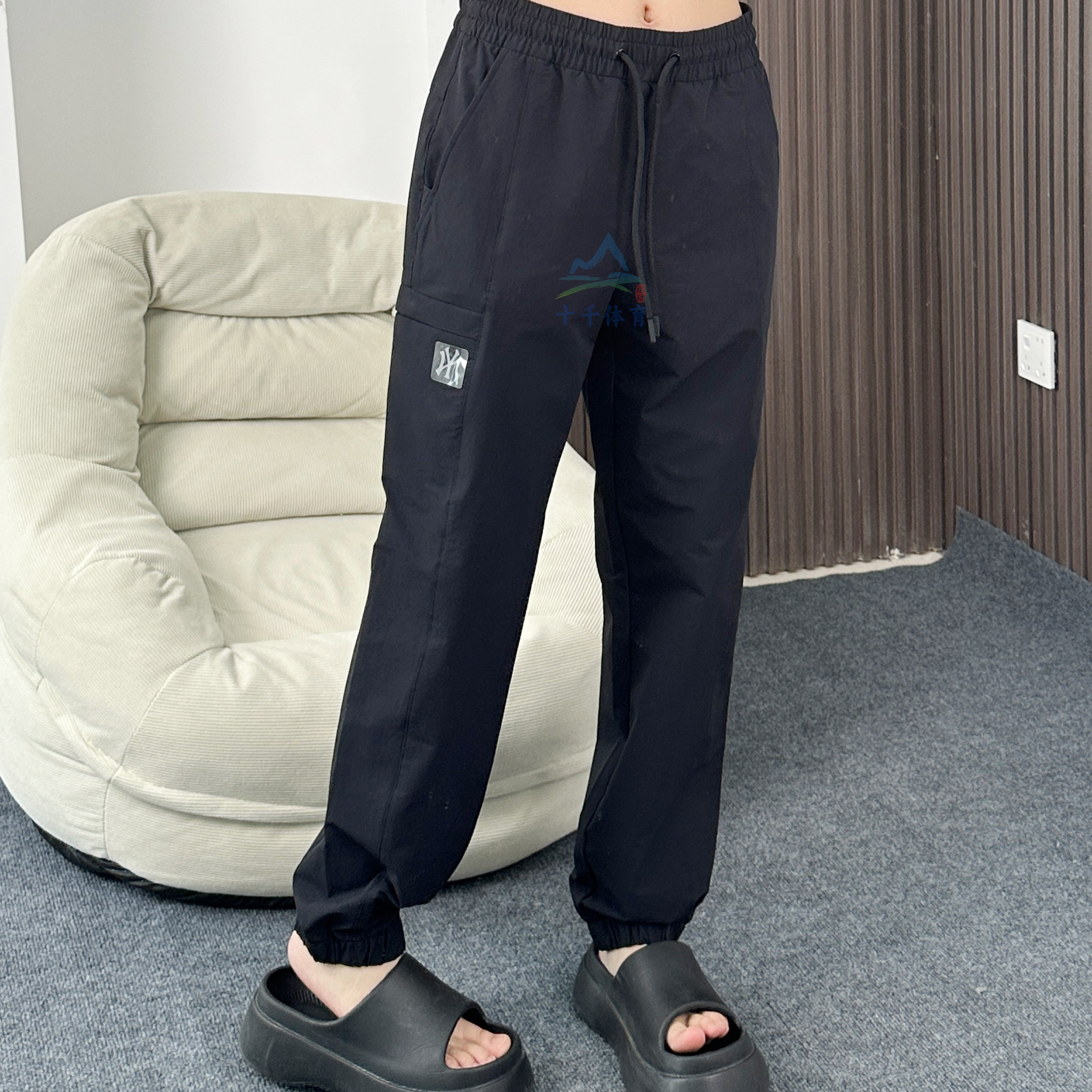 25秋季新款MLB长裤男女NY小标工装束脚梭织休闲运动裤3AWPB0154