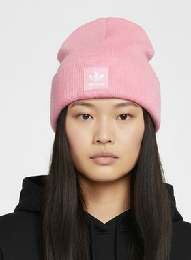 25冬季新款Adidas阿迪达斯三叶草男女运动针织保暖绒线帽HM1710