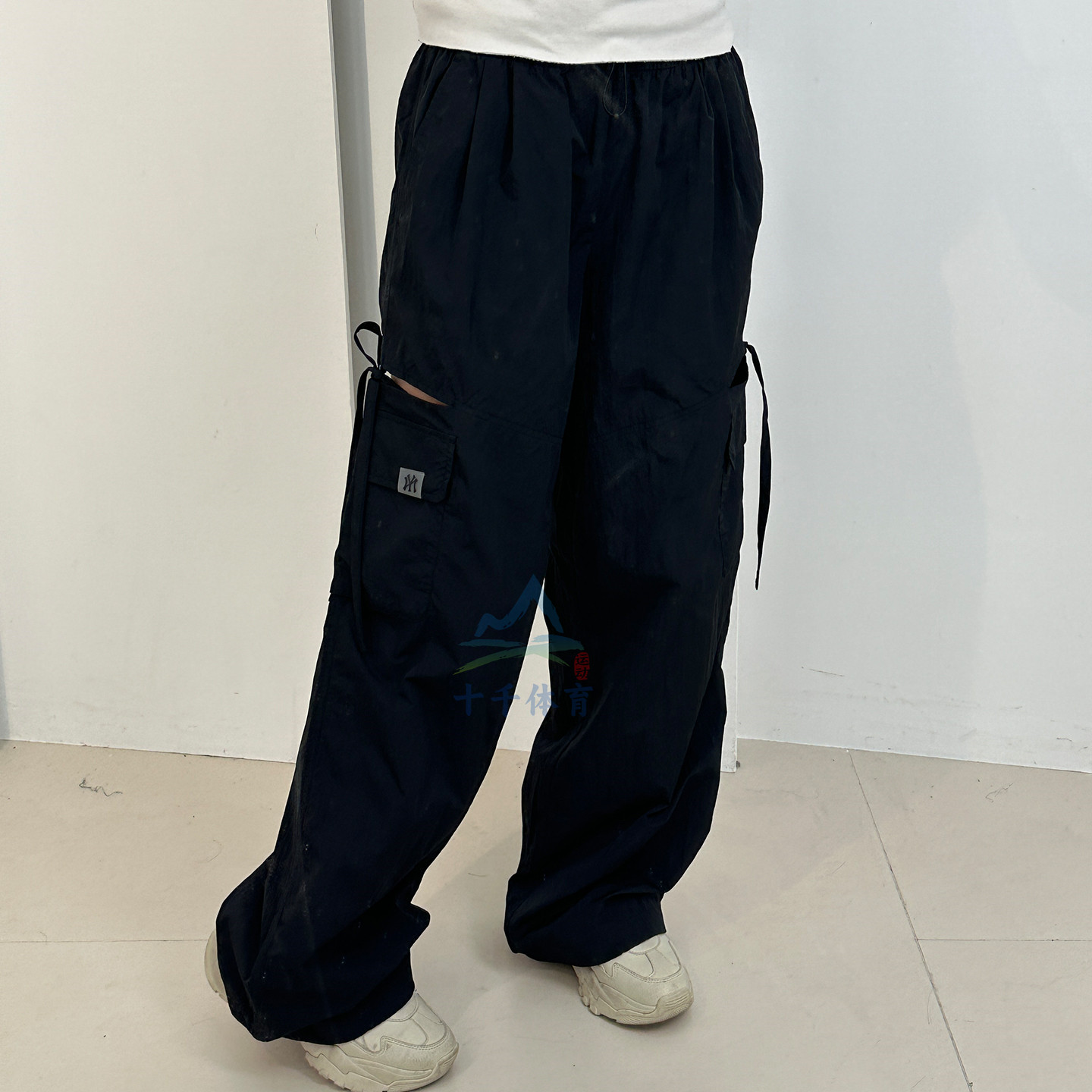 26新款MLB运动裤女子NY凉感防晒宽松阔腿裤工装休闲长裤3FWPB0563