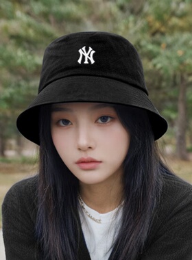 24新款MLB情侣渔夫帽男女NY刺绣户外遮阳帽运动休闲盆帽3AHT7804N