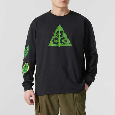 耐克男户外宽松运动速干长袖T恤