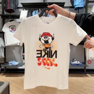 NIKE耐克25夏季新款男女大童百搭运动印花休闲透气短袖T恤HV5209