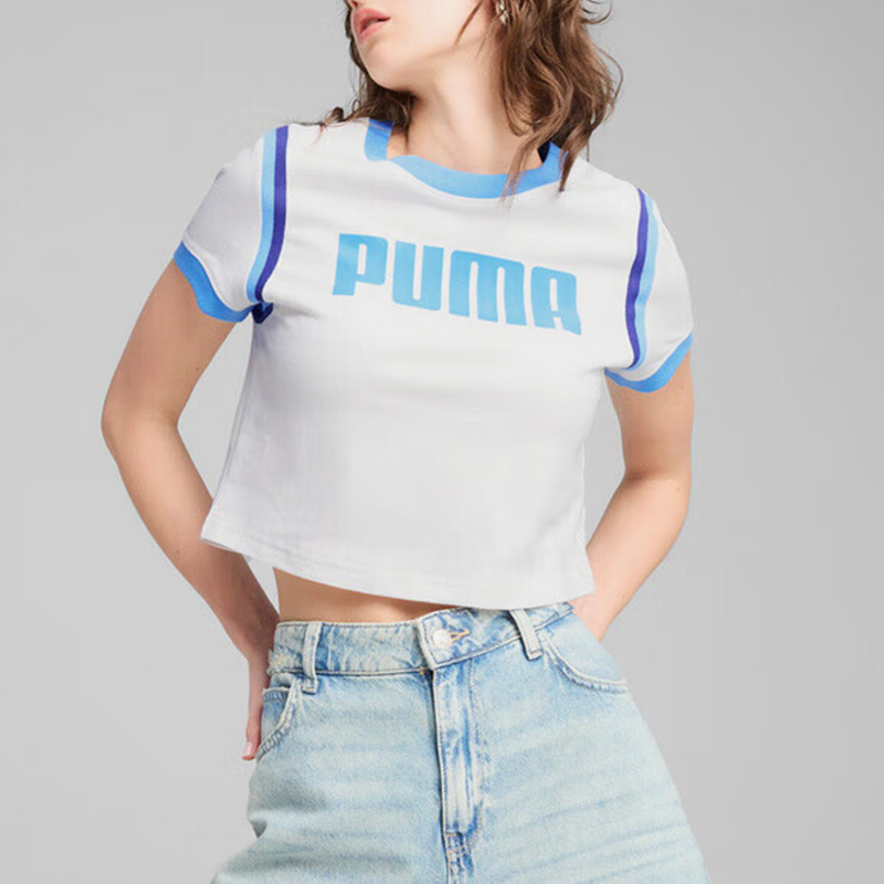 Puma彪马短袖T恤女装短上衣2025夏季新款运动休闲半袖631946