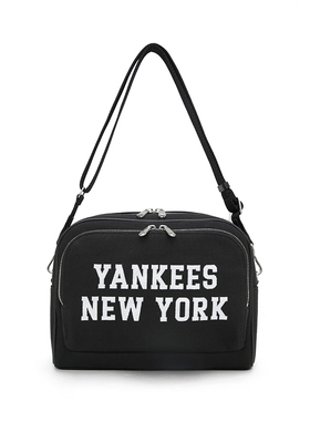 24新款MLB情侣斜挎包男女NY学院风两用双层双肩背包拎包3ABKM044N