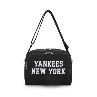 24新款MLB情侣斜挎包男女NY学院风两用双层双肩背包拎包3ABKM044N