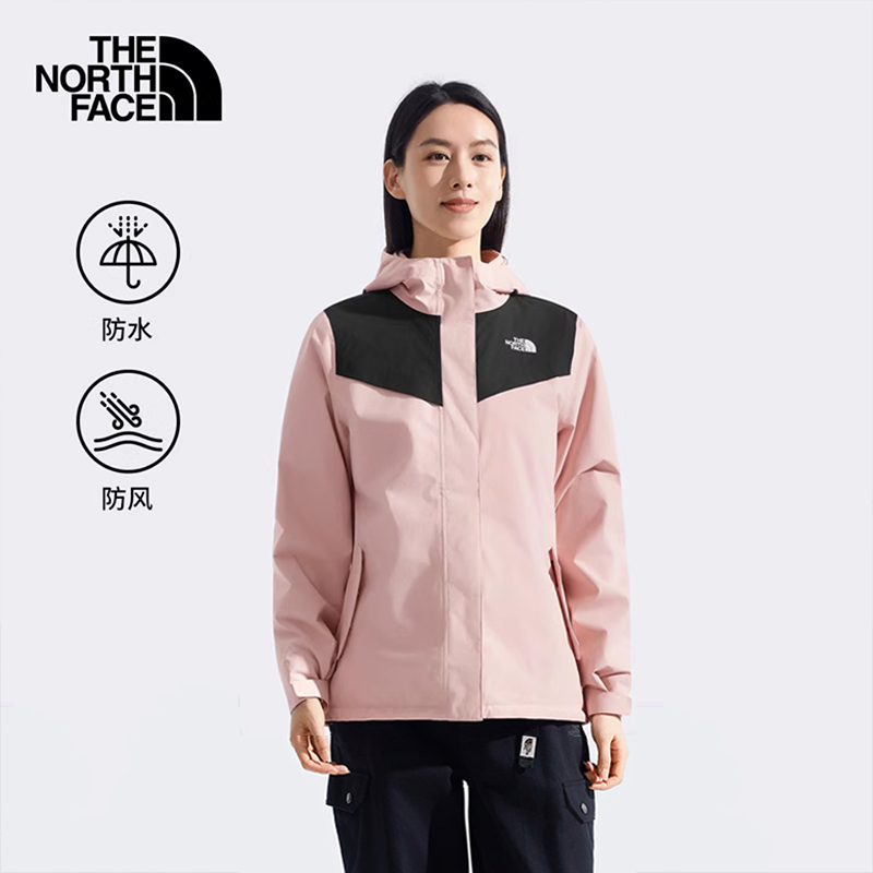 北面女户外抓绒内胆三合一冲锋衣