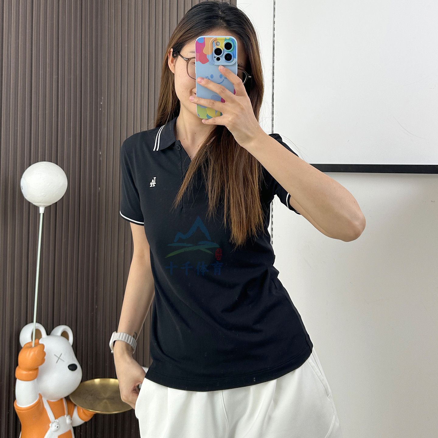 26新款MLB短袖男女NY复古条纹翻领POLO衫运动休闲T恤 3FPQV0763