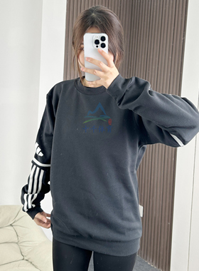 25冬季新款adidas阿迪达斯男足球圆领运动套头卫衣JM3547/JM3546