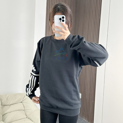 阿迪达斯男足球圆领运动套头卫衣