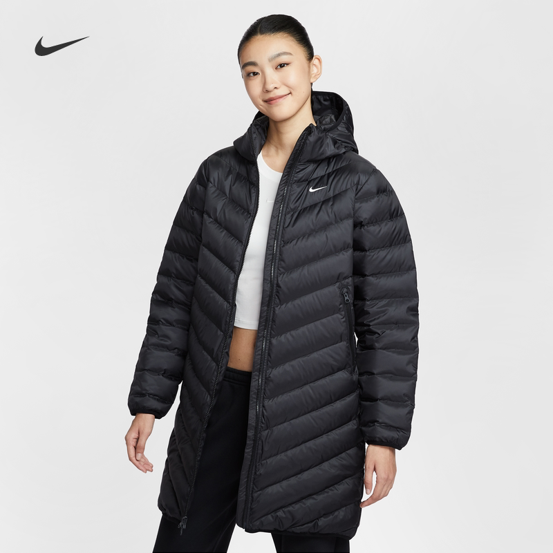 NIKE耐克女拒水保暖中长款羽绒服