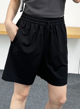 MLB男女短裤25新款NY小标情侣凉感休闲纯色宽松运动裤子3ASPB1353