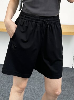 MLB男女短裤NY小标凉感运动裤