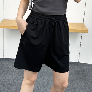 子3ASPB1353 NY小标情侣凉感休闲纯色宽松运动裤 MLB男女短裤 25新款