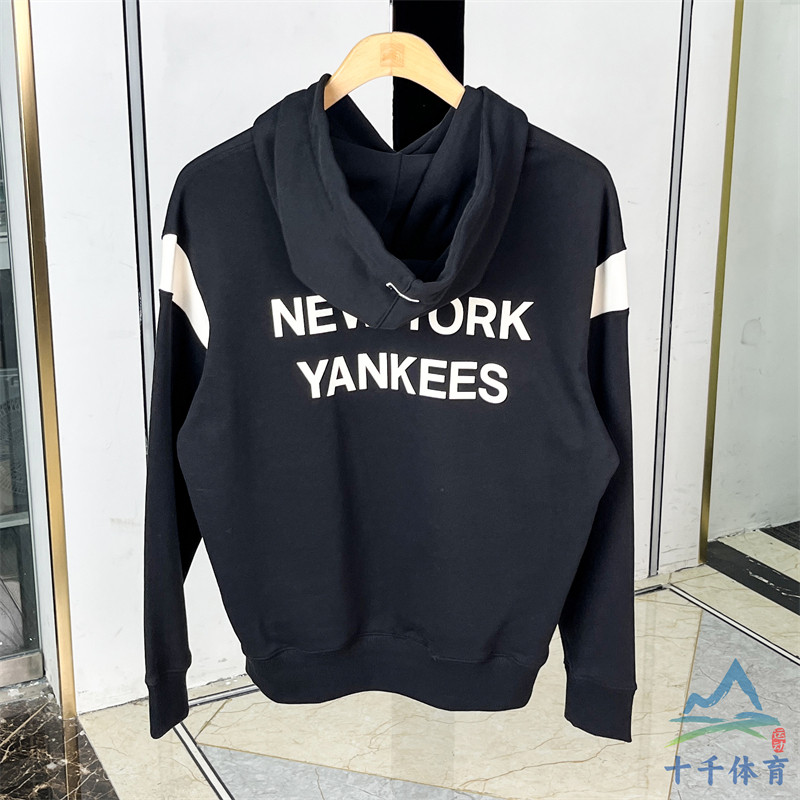 MLB男女NY字母印花连帽卫衣帽衫