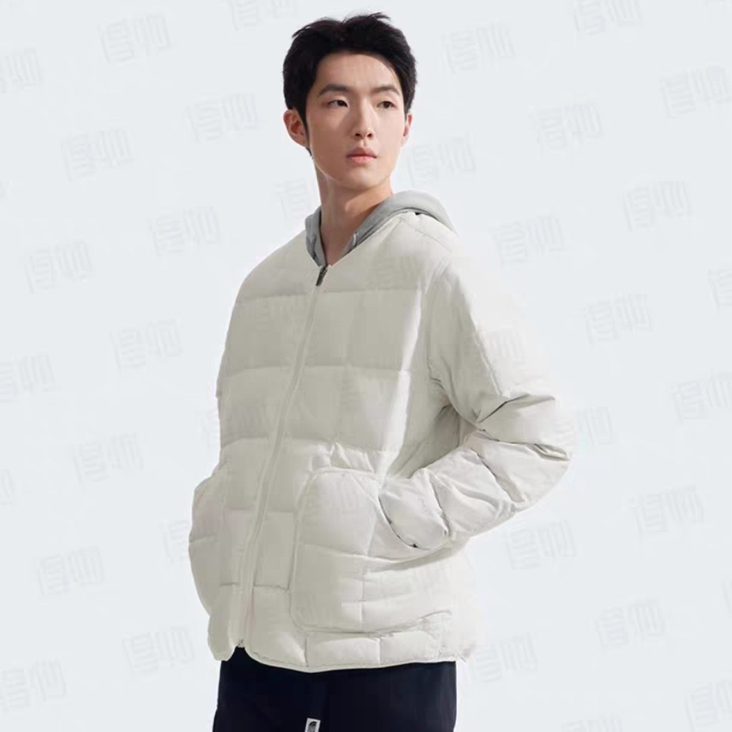 北面户外男防泼水中层内胆羽绒服