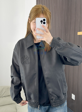 25秋季新款MLB外套男女NY仿羊羔绒保暖翻领运动休闲夹克3AJPB0654