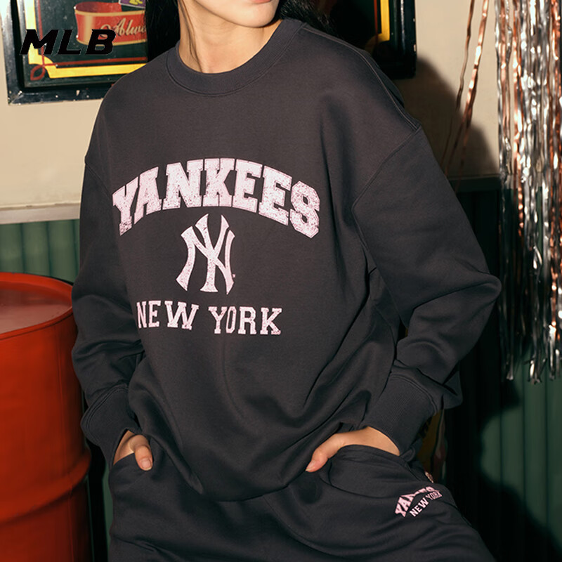 MLB情侣运动NY学院风印花卫衣
