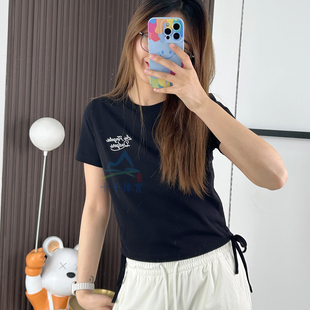 26新款MLB休闲短袖女子短款修身舒适透气排汗运动T恤3FTSV5363