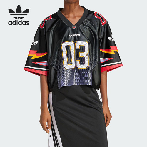 阿迪达斯新款三叶草运动T恤短袖