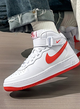 NIKE耐克大童25春季新款AF 1空军一号中帮休闲缓震运动板鞋FN1193