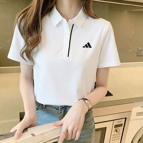 阿迪达斯短袖女子运动T恤POLO衫