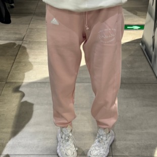 Adidas阿迪达斯女子冬季加绒加厚针织运动休闲收口哈伦长裤IY1472