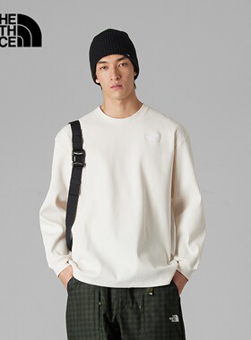 TheNorthFace北面UE华夫格长袖男士25秋冬新款户外圆领卫衣8E1W