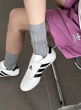adidas阿迪达斯女子25秋冬跆拳道鞋复古薄底休闲鞋JQ4775/JQ4774