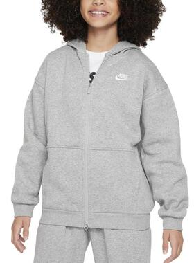 25新款Nike耐克女童CLUB FLEECE大童OVERSIZE风加绒连帽衫FD2931