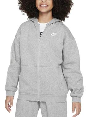 Nike耐克大童OVERSIZE加绒连帽衫